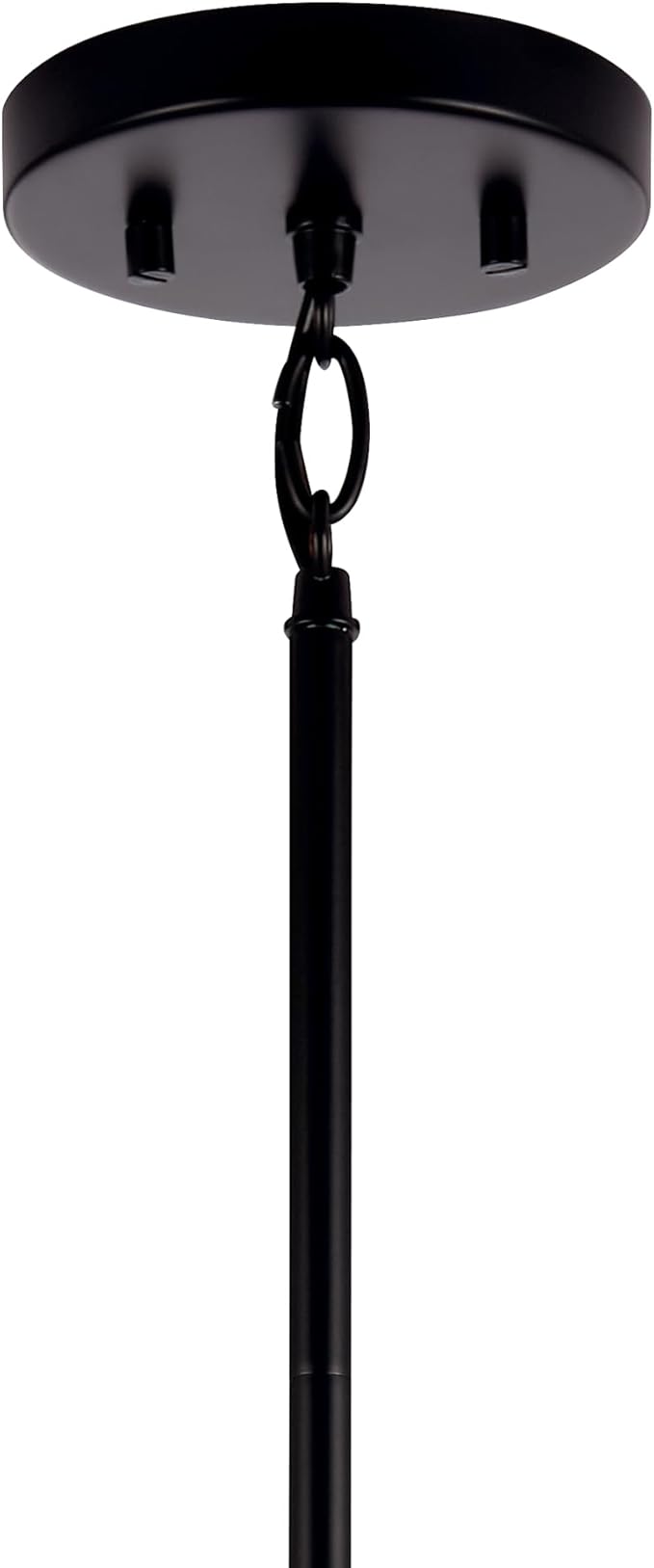 Kichler Madden 1-Light Mini Pendant Light with Clear Glass in Black, Modern Kitchen Island Hanging Light Fixture for Bathroom or Kitchen, Sloped Ceiling Compatible (15" x 7"), 52725BK
