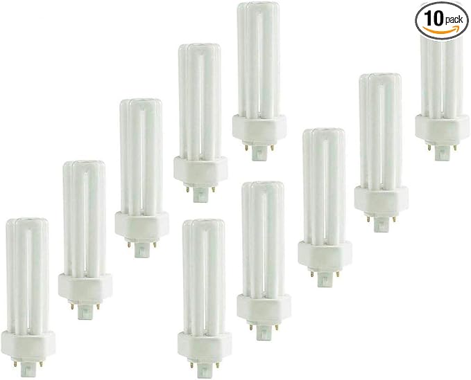 Circle (10 Pack PLT-42W 850, 4 Pin GX24Q-4, 42 Watt Triple Tube, Compact Fluorescent Light Bulb
