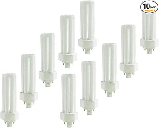 Circle (10 Pack PLT-42W 850, 4 Pin GX24Q-4, 42 Watt Triple Tube, Compact Fluorescent Light Bulb