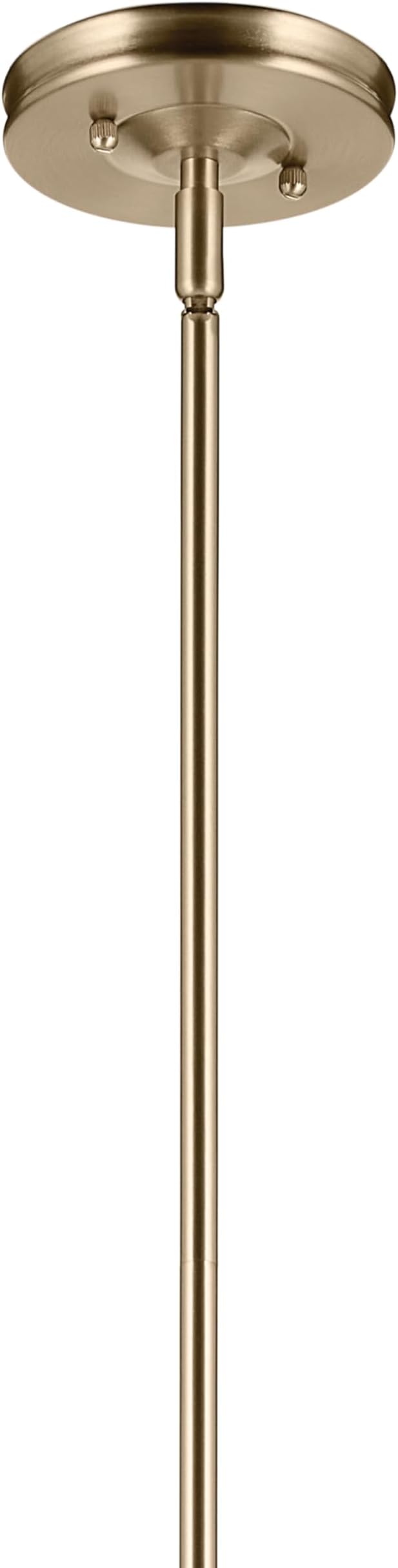 Kichler Laria 1-Light Pendant Light Fixture, Kitchen Island Hanging Light with Opal Glass in Champagne Bronze, Updated Traditional Style for Dining Room (14.5" x 10.5"), 52774CPZ