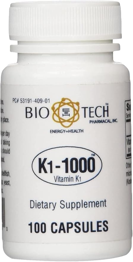 Bio-Tech - K1-1000（ビタミンK-1）100カプセル