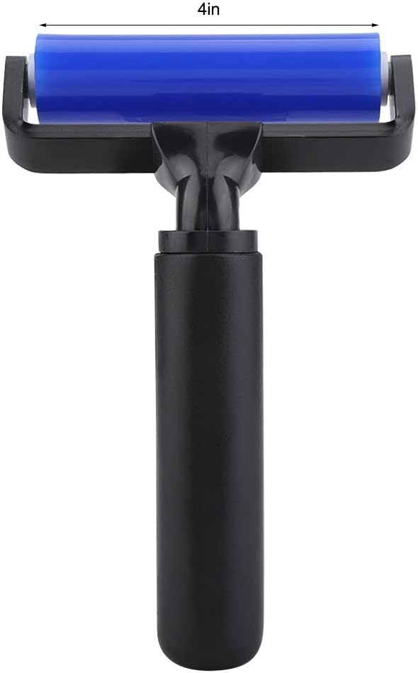 4 Inch Silicone Manual Roller Anti Static Cleaner Tool, Under the Action of Static Electricity, Small Impurities Will be Adsorbed on the Drum 4"