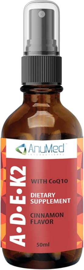 Vitamines AnuMed Spray ADEK2 | 50 ml | Saveur cannelle | Avec CoQ10 | Complément alimentaire