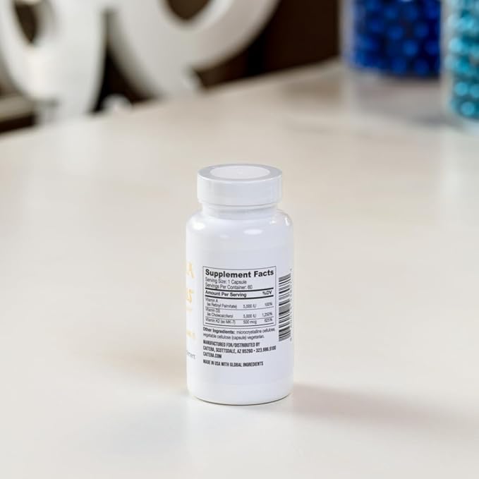 ADK Essentials | Vitamines A, D, K (sous forme de MK-7) Complément alimentaire pour les os, le cœur et l'immunité | Soutient la densité/l'intégrité osseuse ; l'utilisation du calcium ; et le système cardiovasculaire | Végétalien 60 capsules