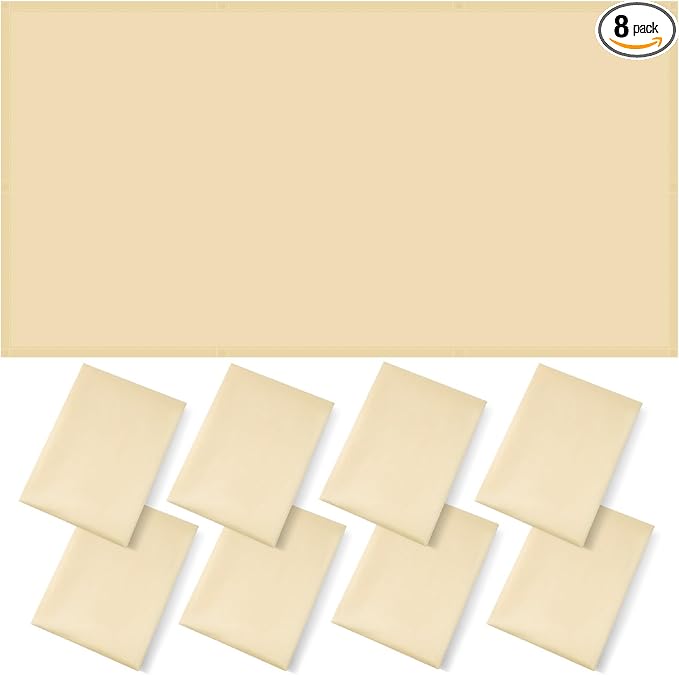 ANGSYLTH 8 Pcs Fluorescent Light Covers - 4 x 2 Feet Covers for Ceiling Lights, 8 x 10 Magnetic Light Filters for Classroom, Office, Hospitals (Warm Yellow)