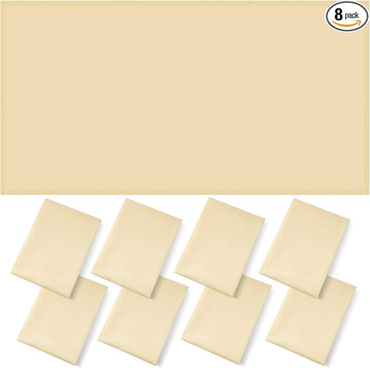 ANGSYLTH 8 Pcs Fluorescent Light Covers - 4 x 2 Feet Covers for Ceiling Lights, 8 x 10 Magnetic Light Filters for Classroom, Office, Hospitals (Warm Yellow)