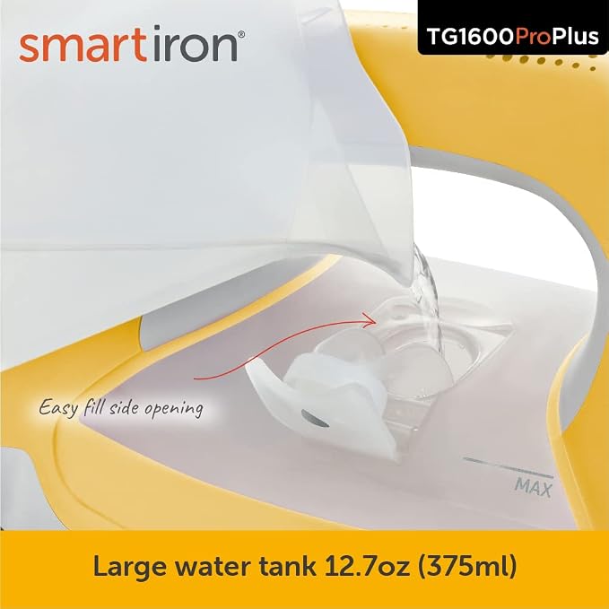 oliso TG1600 ProPlus Auto-Lift Steam Iron - Sewing Quilting & Clothes Ironing – 1800W, Butterscotch