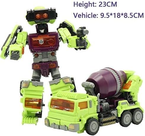 NBK Deformation Oversize Toys Robot Devastator Engineering Combiner 6 in 1 Action Figure Car Truck Model Gift for Kids Boys (Green)