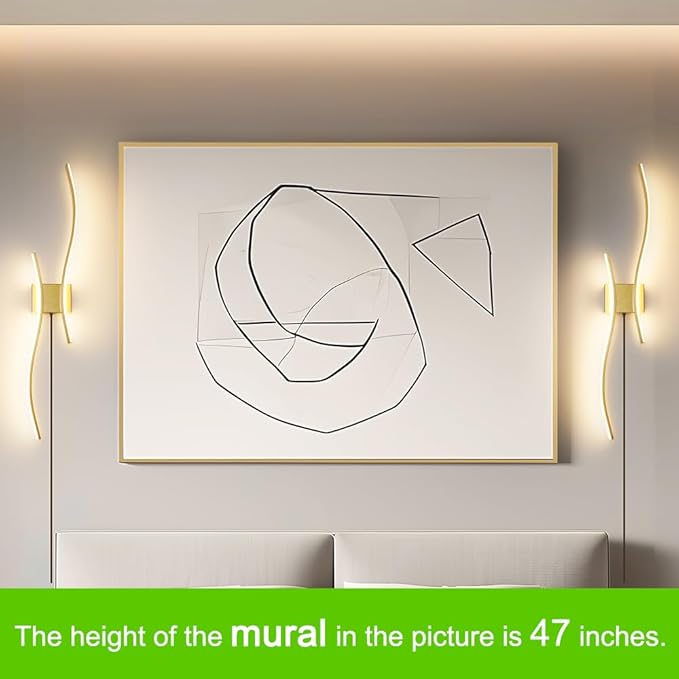 Daunton Modern Gold Plug in Wall Sconces Set of 2 - Smart Dimmable LED Wall Lights with Remote, 3CCT Adjustable & Memory Function, Timer Setting - No Wiring Needed for Living Room, Bedroom, Hallway