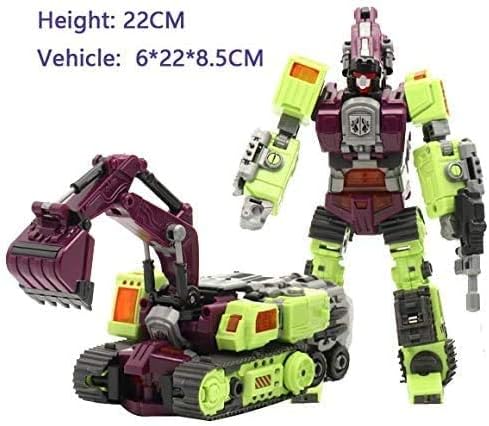 NBK Deformation Oversize Toys Robot Devastator Engineering Combiner 6 in 1 Action Figure Car Truck Model Gift for Kids Boys (Green)