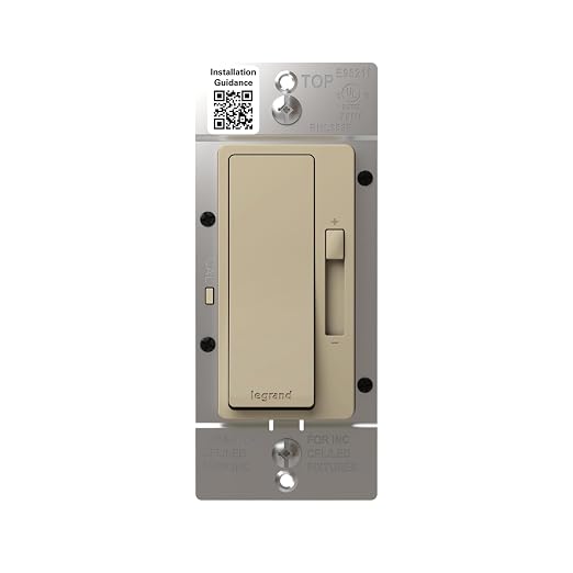 Legrand Radiant 150-Watt Single-Pole/3-Way LED Advanced Dimmer Light Switch, Flicker-Free Dimmer for Dimmable LED Bulbs, Ivory