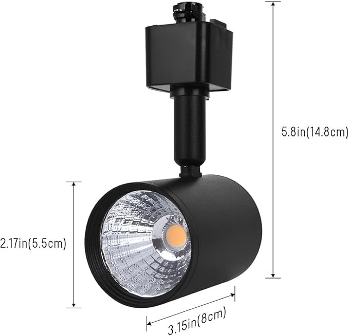 mirrea 12 Pack LED Track Lighting Heads Compatible with Single Circuit H Type Rail Ceiling Spotlight for Accent Task Wall Art Exhibition Lighting 6.5W 4000K Neutral White 24° Black Painted