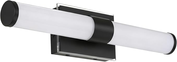 20 Inch LED Vanity Light Bar with Motion Sensor, Dual LED Source | 4 Lighting Modes (incl. Night Light) | 3000K Warm White, Dimmable, CRI 90+, 1040LM, ETL Listed (Matte Black)