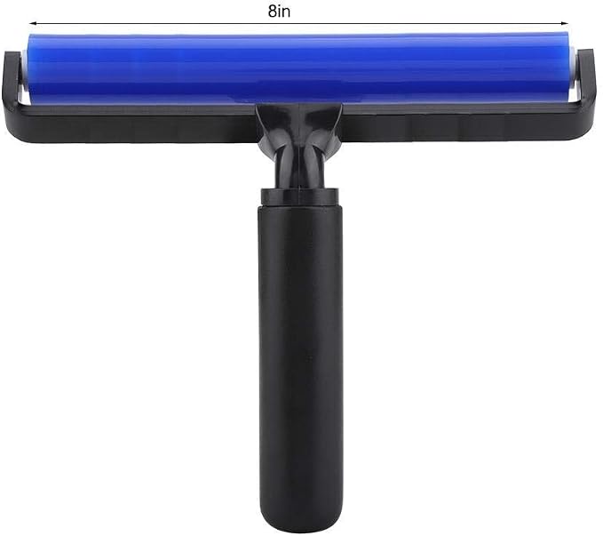 8 Inch Silicone Manual Roller Anti-Static Cleaner Tool, Under the Action of Static Electricity, Small Impurities Will be Adsorbed on the Drum 8"