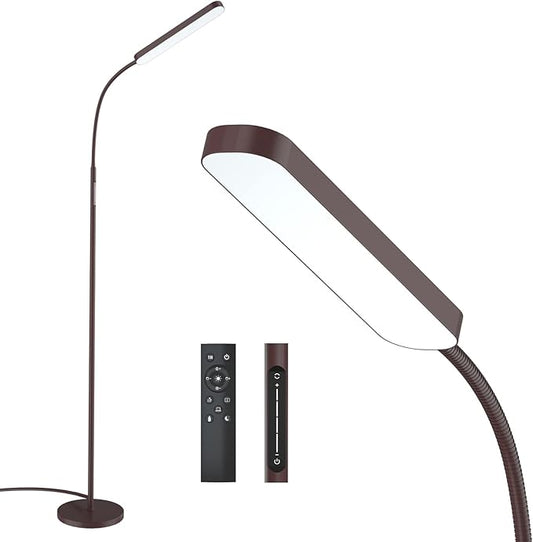 Wio-Mio Led Floor Lamps with 15w/1000lm Bright LED Floor Lamp with Stepless Adjustable 3000K-6000K Colors and Dimmer, Remote and Touch Control Reading Lamp, Adjustable Floor Lamp for Living Room