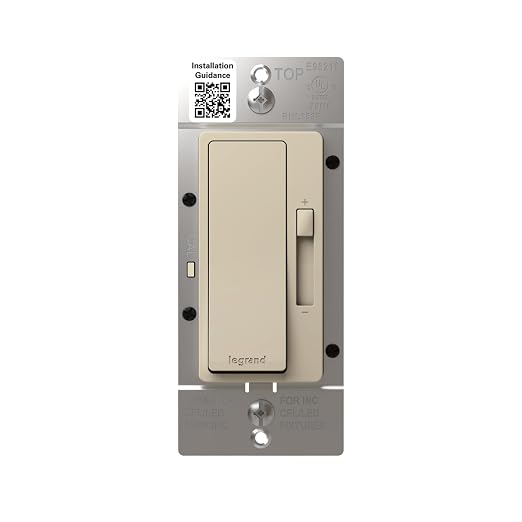 Legrand Radiant 150-Watt Dimmer Light Switch, Single-Pole/3-Way LED Dimmer for Dimmable Lights, RHL153PLA, Light Almong