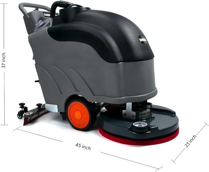 22" Self-Propelled Walk-Behind Floor Scrubber Dryer Machine, Forward/Reverse Drive, 31" Squeegee, 36,000 Sq Ft/H, Commercial Hard Floor Cleaner for Tile, Concrete, Epoxy & Vinyl
