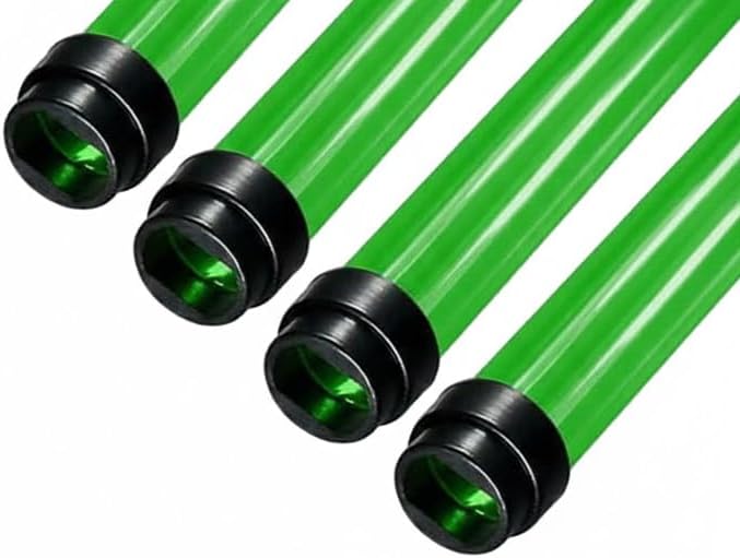 T5 F28 4' | T-5 Tube Lamps Sleeves | 48" Fluorescent Tube Guard with End Caps | 3/4" Wide | Fluorolite Plastics | Color: Green | 4 Pack