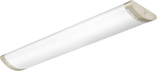 Dimmable 4FT LED Kitchen Puff Ceiling Lights, 40W, 4800LM, 5000K, 4 Foot LED Linear Fixture 48 Inch Flush Mount Wraparound Shop Light for Garage, Office, Fluorescent Tube Replacement