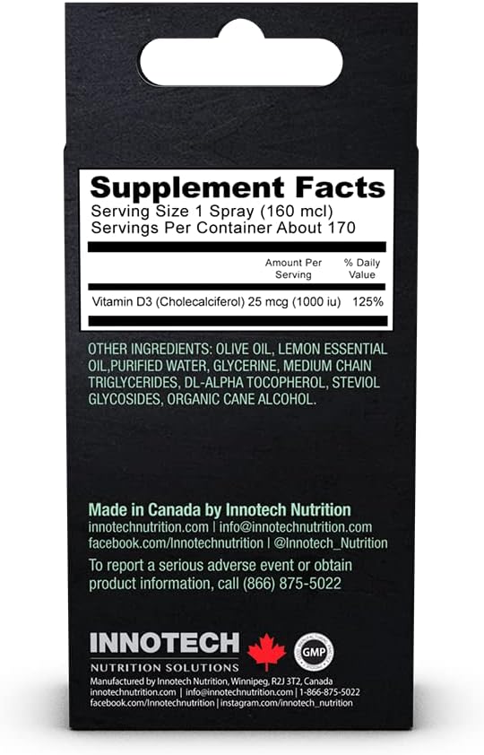 INNOTECH Nutrition: Vitamin D3 Oral Spray, Lemon Flavour - 30 ml