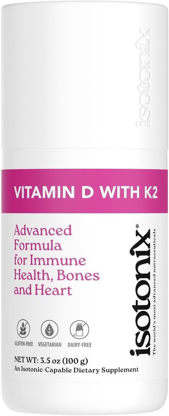 Isotonix ビタミンD with K2 — カルシウム利用を促進、骨の健康と免疫サポートを維持、アイソトニックパウダー、ベジタリアン、グルテンフリー（30回分）