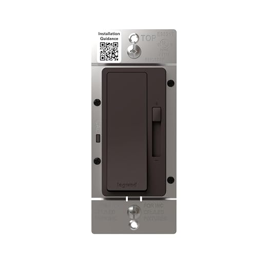 Legrand Radiant 150-Watt Dimmer Light Switch, Single-Pole/3-Way LED Dimmer for Dimmable Lights, RHL153PDB, Dark Bronze