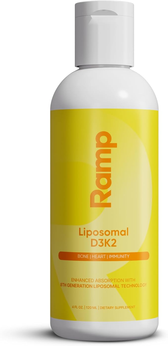 Vitamine D3K2 liposomale liquide – Végétalienne, sans OGM, vitamine D3 + K2 à haute absorption pour le soutien des os, du cœur et du système immunitaire – 60 doses