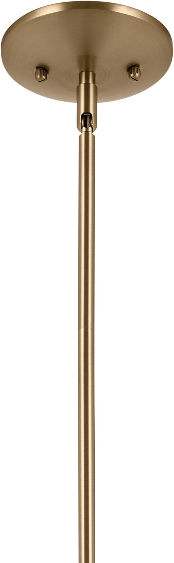 Kichler Deela Single Pendant Light Fixture for Kitchen Island with Satin Etched Cased Opal Glass in Champagne Bronze, Modern Hanging Lamp (7" x 17"), 52529CPZ