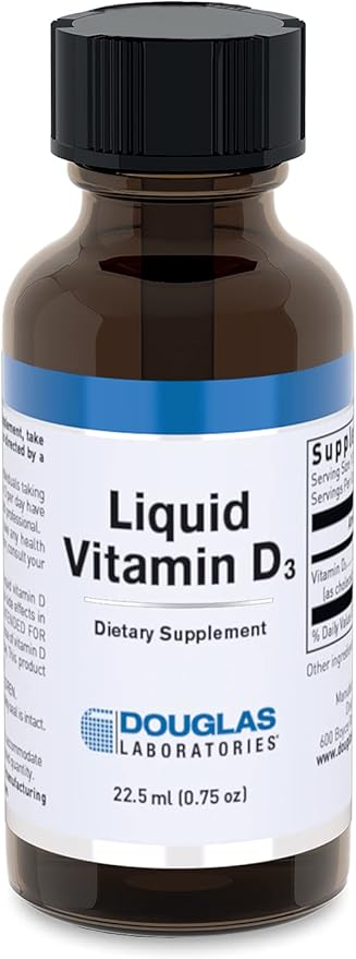 Douglas Laboratories Vitamine D3 liquide | Soutient les os, la croissance cellulaire, la fonction neuromusculaire et immunitaire | 22,18 ml