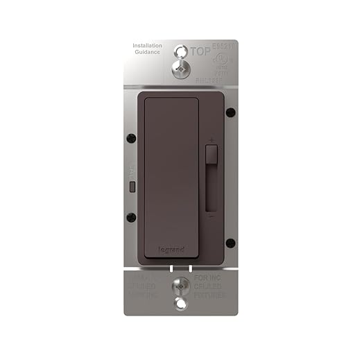 Legrand Radiant 150-Watt Dimmer Light Switch, Single-Pole/3-Way LED Dimmer for Dimmable Lights, RHL153P, Brown
