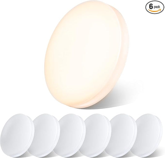 acegoo 12V LED Ceiling Dome Light, RV Interior Puck Light, 12 Volt Overhead Panel Light for Motorhome Travel Trailer Camper Van Boat, CRI 90+ Surface Mount DC 12V 6-Pack (4000K Neutral White)