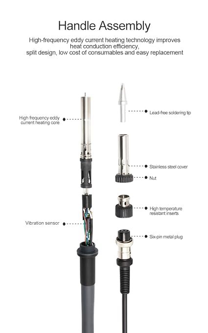 Sunshine 205 Electric Soldering Iron Station 150W High-Frequency Current Smart Power LeadFree Soldering Station Welding RepairTool