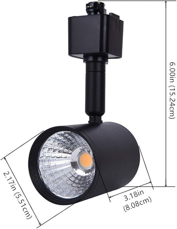 mirrea 12 Pack LED Track Lighting Heads Compatible with Single Circuit H Type Rail Ceiling Spotlight for Accent Task Wall Art Exhibition Lighting 6.5W 3000K Warm White 24° Black Painted