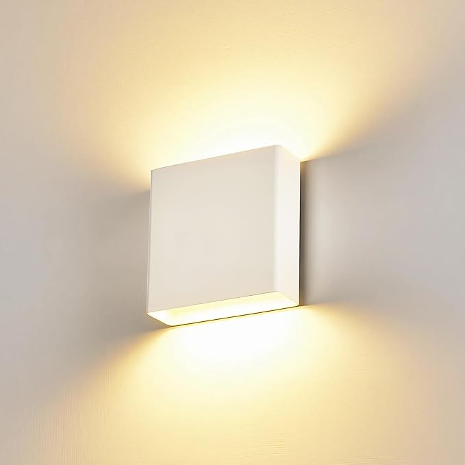 Indoor Outdoor Up and Down Wall Sconce, 5%-100% Dimmable 18W, 5 Color Temperature Selectable (2700K-5000K), Modern Lighting for Living Room/Porch, CRI90+, 120V-277V, ETL FCC Certified