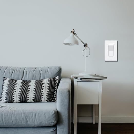 ThunderWay Single Pole Decorator Wall Light Switch with Quiet Operation, Wall Plate Included, 15A 120V/277V, On/Off Paddle Switch, Residential Grade - UL Listed, White (20)