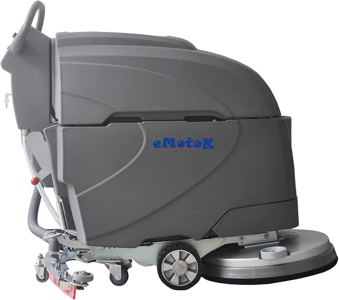 Emotor Self-Propelled Automatic Commerical Floor Scrubber Machine, Tile Floor Cleaning Machine - 20" Brush with 33" Squeegee-14.5 gal Tank for Shopping Mall/Warehouse/Hospital/Airport