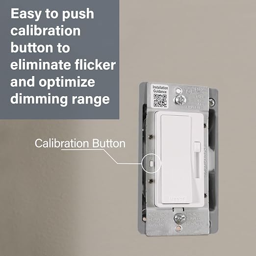 Legrand Radiant 150-Watt Single-Pole/3-Way LED Advanced Dimmer Light Switch, Flicker-Free Dimmer for Dimmable LED Bulbs, Ivory