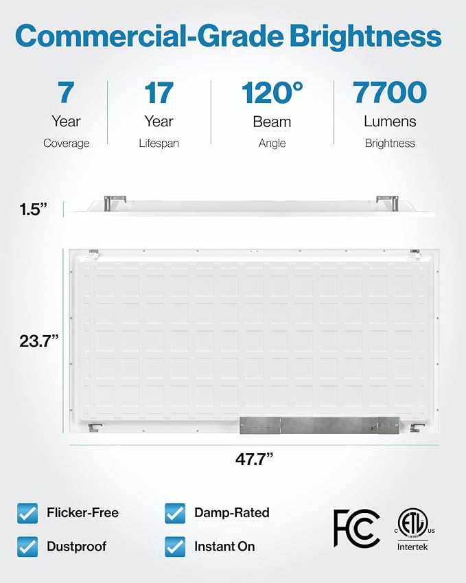 Sunco 24 Pack 2x4 LED Flat Panel Light Drop Ceiling Office Fixture, 7700 LM, Selectable Features, 40W/50W/60W, 4000K/5000K/6000K, Dimmable (0-10V), Dustproof ETL