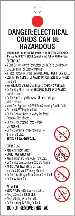 Amazon Basics Indoor/Outdoor Extension Cord, 25-foot, 3-Prong Grounded Plug with 3 Outlets, Weather Resistant Vinyl, 13 Amps, 1625 Watts, 125 VAC, Green