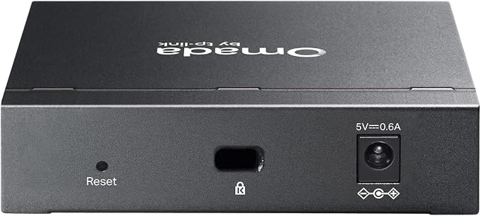 TP-Link Omada 5 Port Gigabit Easy Managed, Switch, VLAN, Auto Loop Prevention, IGMP Snooping, Fanless, Managed by Omada, Durable Metal w/Shielded Ports(ES205G)