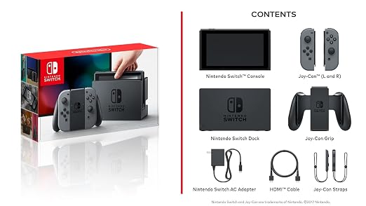 Nintendo Switch Console Gray Joy-Con (Renewed)