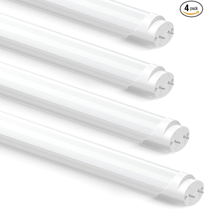 CYLYT Fluorescent Light Bulbs 48 inch, T8 LED Bulb 4 Foot Type A+B Replacement for F32T8 or F40T12 Tube, 26W 3400LM 4100K Cool White, Double or Single End Powered, 4-Pack