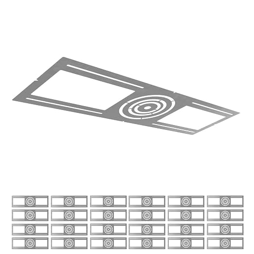 ASD 24 Pack New Construction Mounting Plate Round Hole - 3/4/6 Inch Flat Galvanized Steel Wafer Light Rough in Plate, Universal Light Fixture Mounting Bracket for LED Recessed Lighting