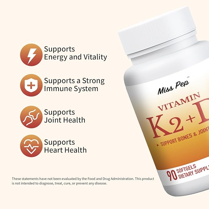 Vitamine D3 K2, 5000 UI D3 et 100 mcg K2 (MK-7), avec huile de tournesol, 90 capsules molles, formule 2-en-1, facile à absorber et à avaler, soutient le système immunitaire (3 bouteilles)