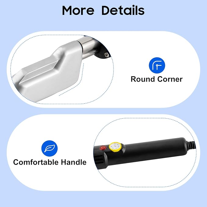 120W 110V Portable Mini Irons Electric Mini Iron for Leather Crafts, 122-662°F Temp Adjustable, Small Iron for Leather Clothes Quilting Shoes Bags Fabrics Purses