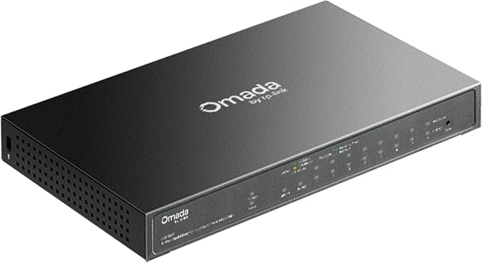 TP-Link Omada 8 Port Gigabit Easy Managed, PoE Switch, 63W Budget, PoE+ Compliant, Up to 250m PoE Distance, Auto Recovery, VLAN, Auto Loop Prevention, Fanless, Managed by Omada(ES210GP)