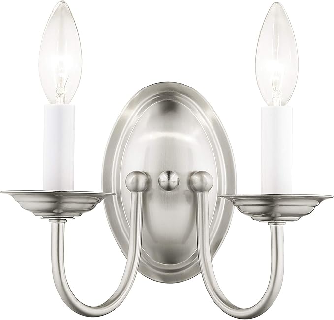 Livex Lighting 4152-04 Home Basics 2 Light Black Wall Sconce