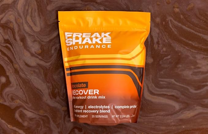 Freak Shake Post-Workout Drink Mix for Endurance Training | Jumpstart Recovery & Adaptation with Epicatechin & Quercetin | Carbs, Electrolytes & Protein | Chocolate (20 Servings)