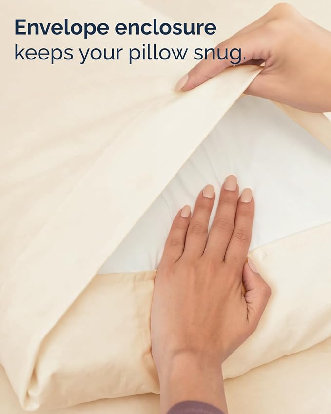 Twin 4 Piece Sheet Set - Comfy Breathable & Cooling - Ultra-Soft Hotel Luxury Bedding Set with 8-16 Inch Deep Pockets - 1 Flat & 1 Fitted Sheet & 2 Pillowcases - Wrinkle Free & Easy Care - Off White