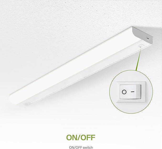 ASD LED Under Cabinet Lighting Hardwired, 32 Inch 16W 2700K-5000K Selectable, 1436LM, CRI90+, Direct Wire Linkable Under Counter Lights for Kitchen, Dimmable Under Cabinet Lights, White, UL Certified